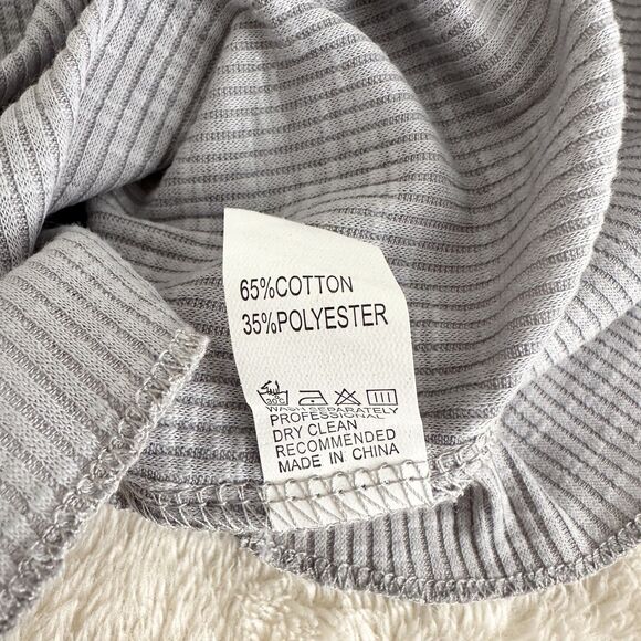 Women's Dress Gray Size M Sleeveless Ribbed Knee-Length - Picture 6 of 9